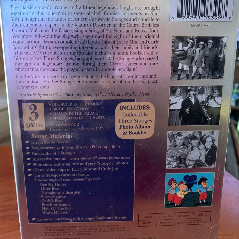 The Three Stooges 75th Anniversary Collectors Edition…BRAND NEW…UNOPENED PACKAGE - Picture 2 of 3